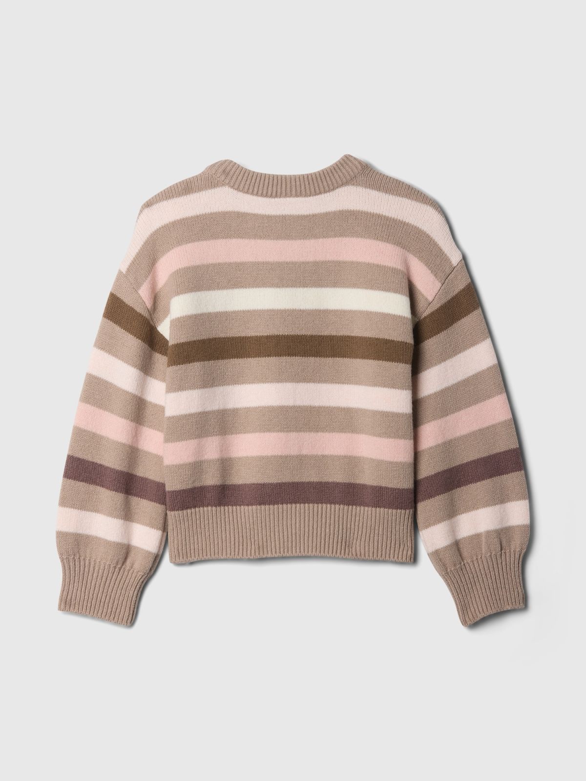 Καφέ babyGap CashSoft Striped Logo Πουλόβερ-605774000