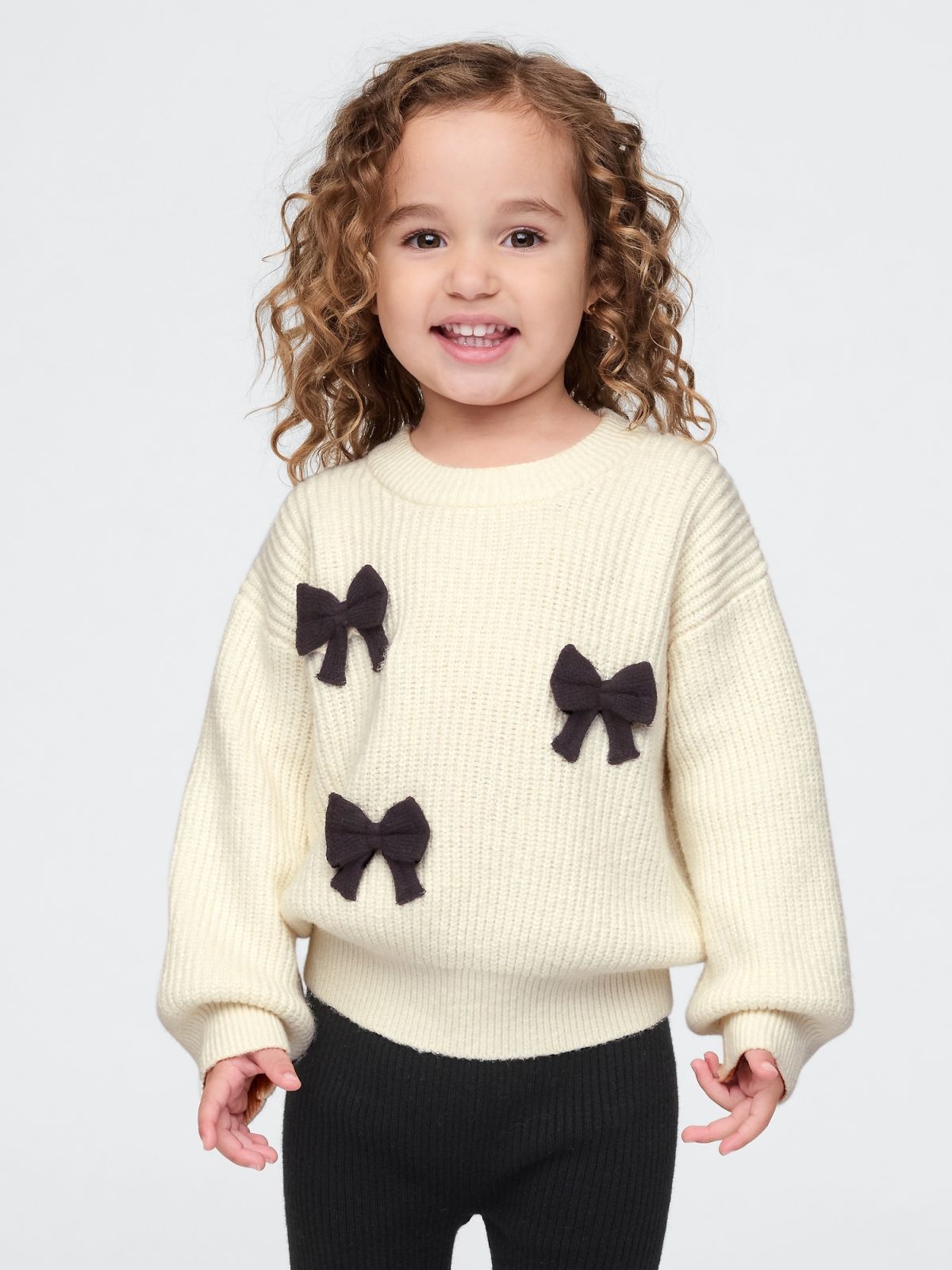 Άσπρο babyGap CashSoft Bow Πουλόβερ-607671000